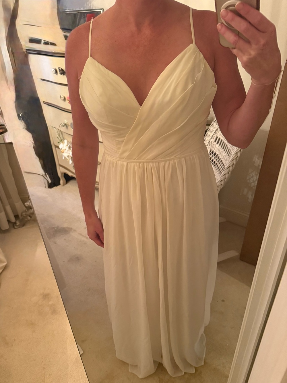 Hayley Paige Occasions Cream Bridesmaids Dress